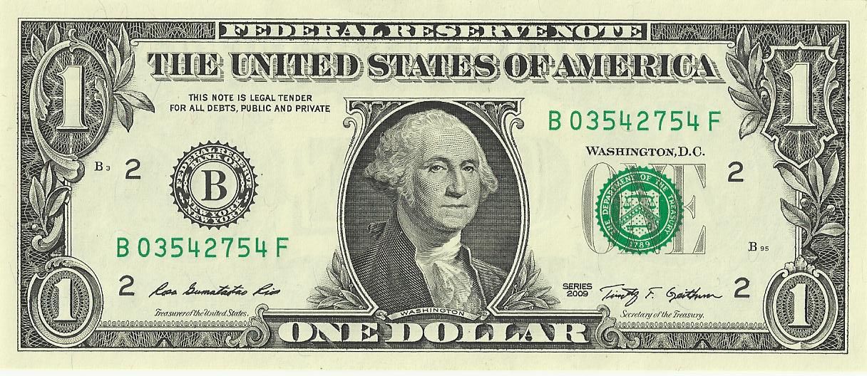 dolar banknot przod